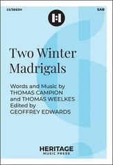 Two Winter Madrigals SAB choral sheet music cover